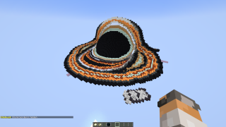 3D 128x128 Gargantua Black Hole Build - Perfect size for a map!
